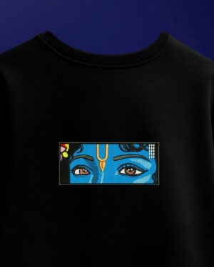 LORD KRISHNA EYES EMBROIDERY TSHIRT