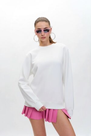 White Minimalist Sweatshirt