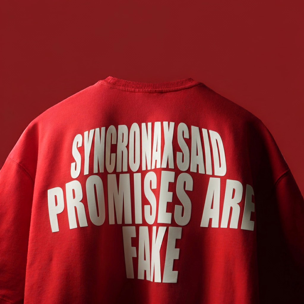 PROMISES ARE FAKE OVERSIZED T-SHIRT