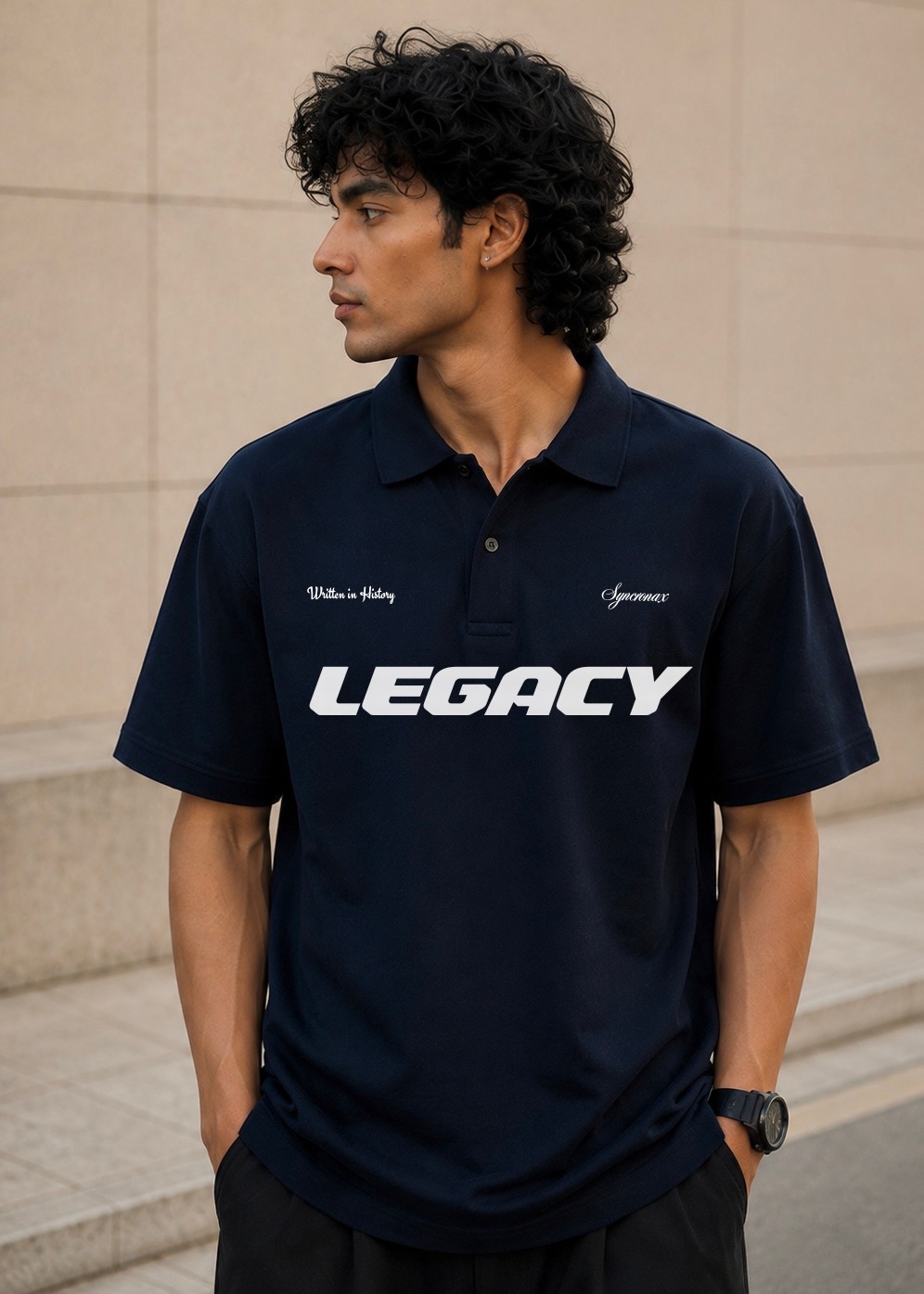 LEGACY OVERSIZED POLO T-SHIRT (UNISEX) - Image 2
