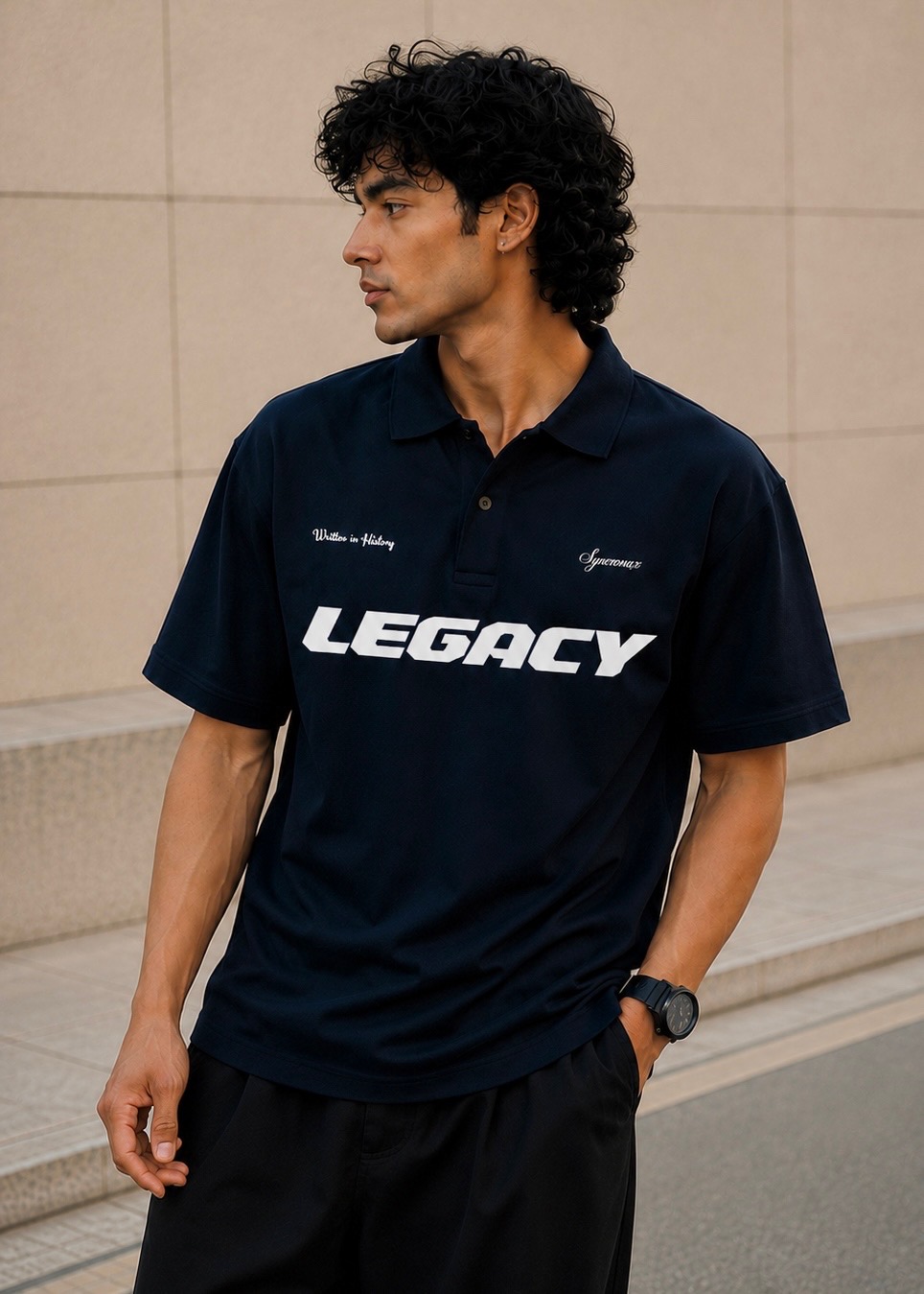 LEGACY OVERSIZED POLO T-SHIRT (UNISEX) - Image 4